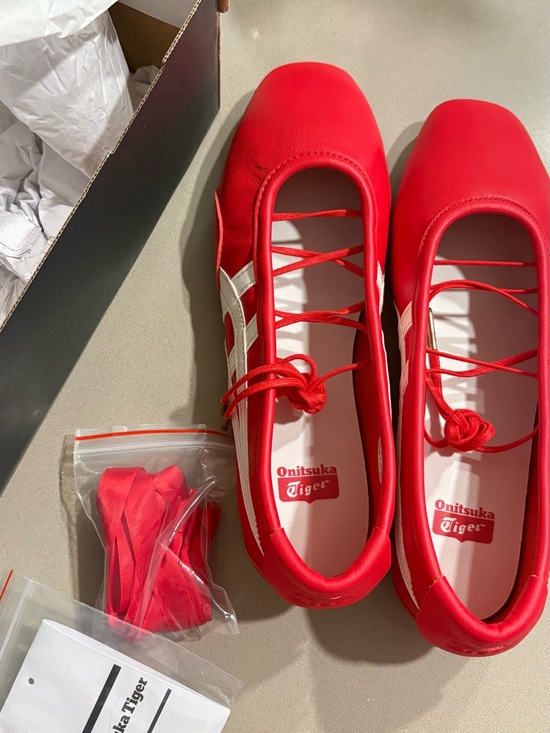 Onitsuka Tiger by Asics Shoes - Onitsuka Tiger Red Gymnarina Ballet Flats